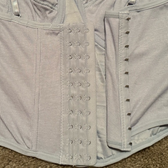 NWT Baby Blue Bustier Top Size Large - Picture 3 of 8
